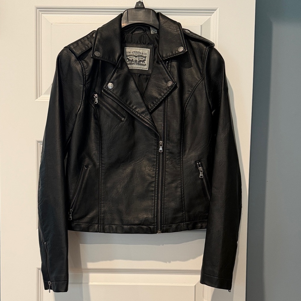 EUC Levi's Strauss and Co Black Leather Jacket